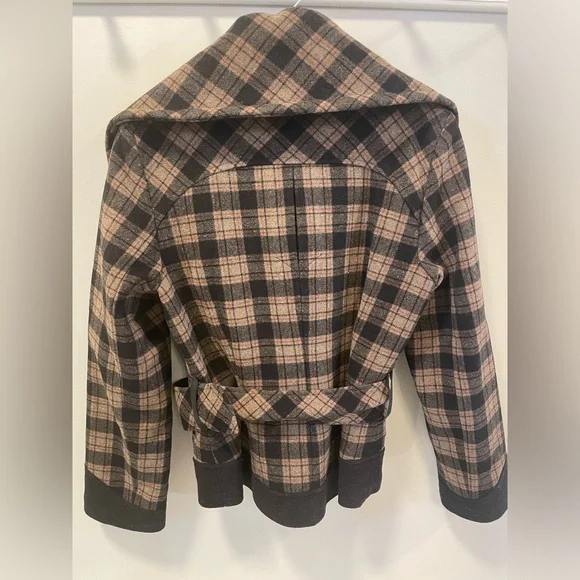 Soia & Kyo Fiona Wool Plaid Belted Jacket - Picture 6 of 8